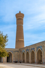 Uzbekistan, city of Bukhara, the courtyard of the Poi Kalyan Mosque.