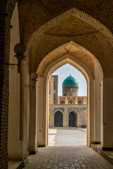 Fototapeta na wymiar Uzbekistan, city of Bukhara, view inside the courtyard of the Kalon (Poi Kalyan) Mosque