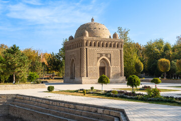 Uzbekistan, city of Bukhara, the mausoleum of  Ismohil Samoniy. - obrazy, fototapety, plakaty