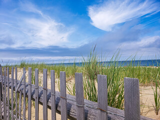 Wooden Fence on the Beach