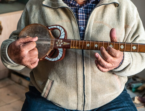 Uzbekistan, in the city of Qarshi ( Karshi) traditional musik instruments.