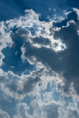 Fototapeta na wymiar beautiful white clouds in the blue sky