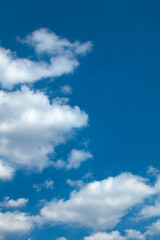 beautiful white clouds in the blue sky