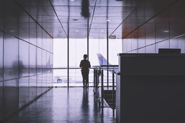 Fototapeta premium Waiting the airplane