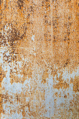 Background old metal wall with rust