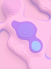 Modern colored sliced shape 3d rendering digital illustration background