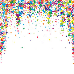 Falling vivid numbers. Math study concept with flying digits. Eminent back to school mathematics banner on white background. Falling numbers vector illustration.
