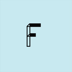 letter f logo vector architectural template