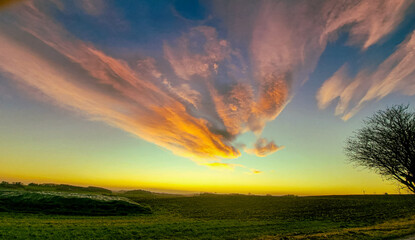 sunset over the field, Denmark