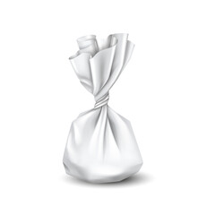 Wrap for truffle candy. Design for chocolate package. Mockup of wrapper for sweets