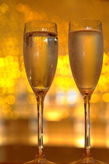 two glasses of champagne