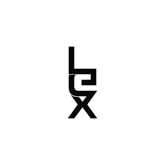 lex letter initial monogram logo design