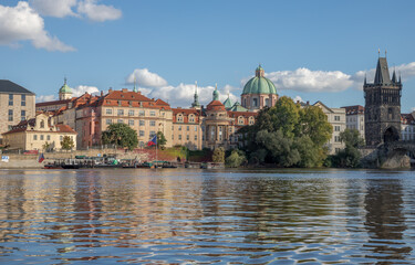 Prague sights - Vltava at Charles Bridge