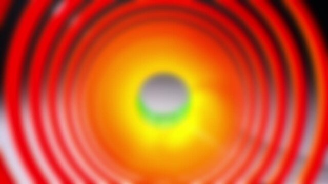 Macro shot inside a slinky toy