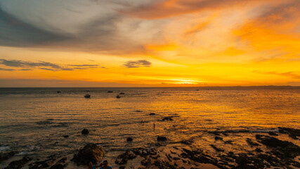 sunset on the beach