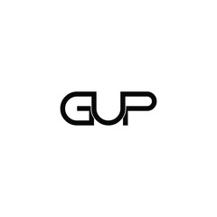 gup letter initial monogram logo design