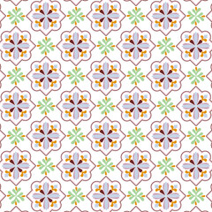 Spanish ceramic tile seamless pattern for interior decor