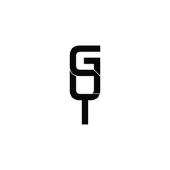 gut letter initial monogram logo design