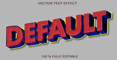 red default vector text effect
