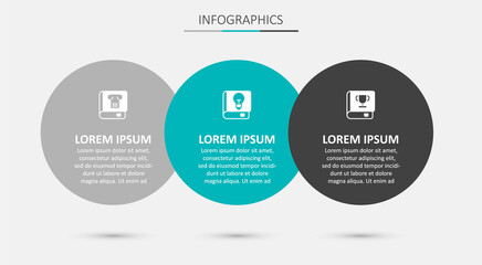 Set User manual, History book and Book. Business infographic template. Vector