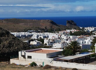 Obraz premium Weißes Dorf Agaete auf Gran Canaria