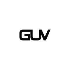 guv letter initial monogram logo design