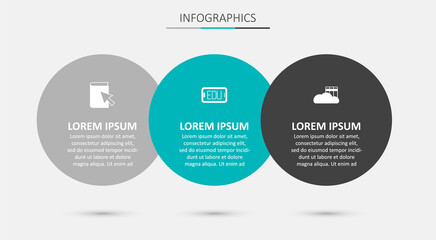 Set Online education, book and Cloud or online library. Business infographic template. Vector