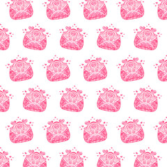 Valentine envelope pattern drawing for gift wrap