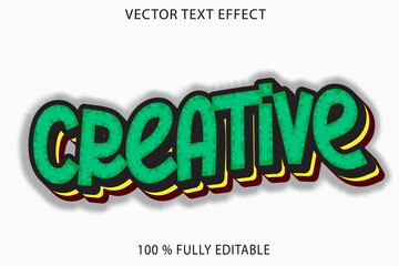 green creative vector text effect