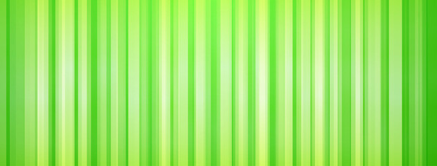 Abstract stripy background of bright vertical stripes of different widths in green colors