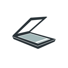 illustration of scanner, document multiplier equipment, vector art. 