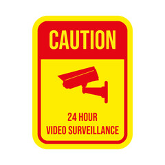 Security camera sign icon on white background