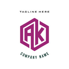 AK lettering logo is simple, easy to understand and authoritative