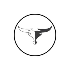 Bull horn logo and symbol template icons app