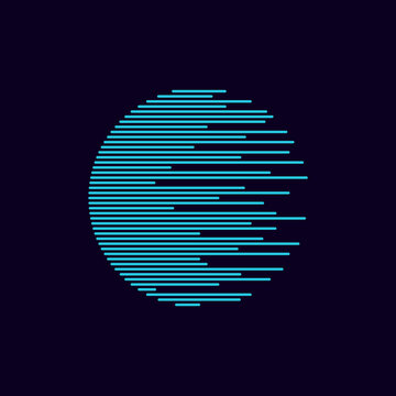 circle blue eclipse stripe logo design vector graphic symbol icon sign illustration creative idea
