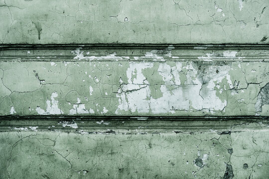 Painted Wall With Cinder Block Texture. Abstract Interior Background.