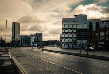 street in the morning