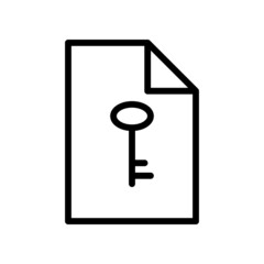 Document file page paper lock icon