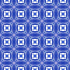 Arabesque hand drawn pattern. Indigo symmetrical