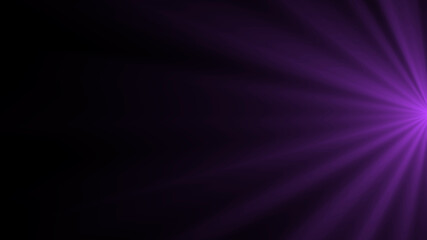 rising of a bright star. bright rays on black background