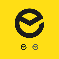 Letter E logo design vector template