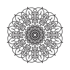 Hand drawn mandala. decoration in ethnic oriental  doodle ornament