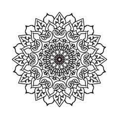 Hand drawn mandala. decoration in ethnic oriental  doodle ornament