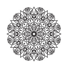 Hand drawn mandala. decoration in ethnic oriental  doodle ornament