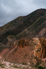 tiny person in the mountains