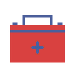 Flat style icon of a first aid box.