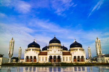 Fototapeta premium Morning at Baiturrahman Grand Mosque, Aceh, Indonesia
