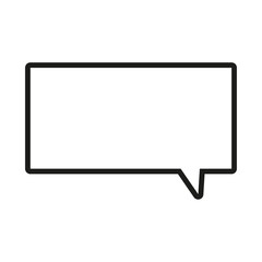 Fototapeta premium Rectangle dialogue frame. Message window sign. Outline element. Communication concept. Vector illustration. Stock image.