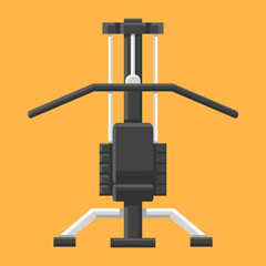 strength training  gym fitness equipment flat icon illustration vector file