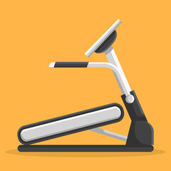 treadmill gym fitness equipment flat icon illustration vector file